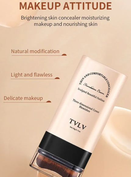 KissICON 💋TVLV Velvet Moist Foundation Stick - LongLasting Concealer