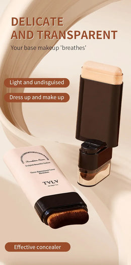 KissICON 💋TVLV Velvet Moist Foundation Stick - LongLasting Concealer
