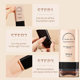 KissICON 💋TVLV Velvet Moist Foundation Stick - LongLasting Concealer