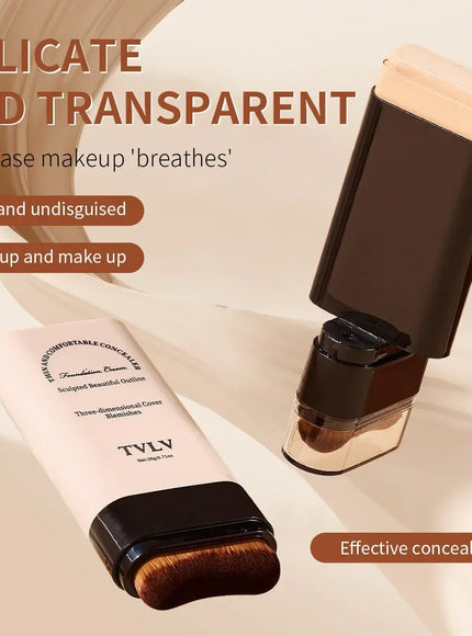 KissICON 💋TVLV Velvet Moist Foundation Stick - LongLasting Concealer