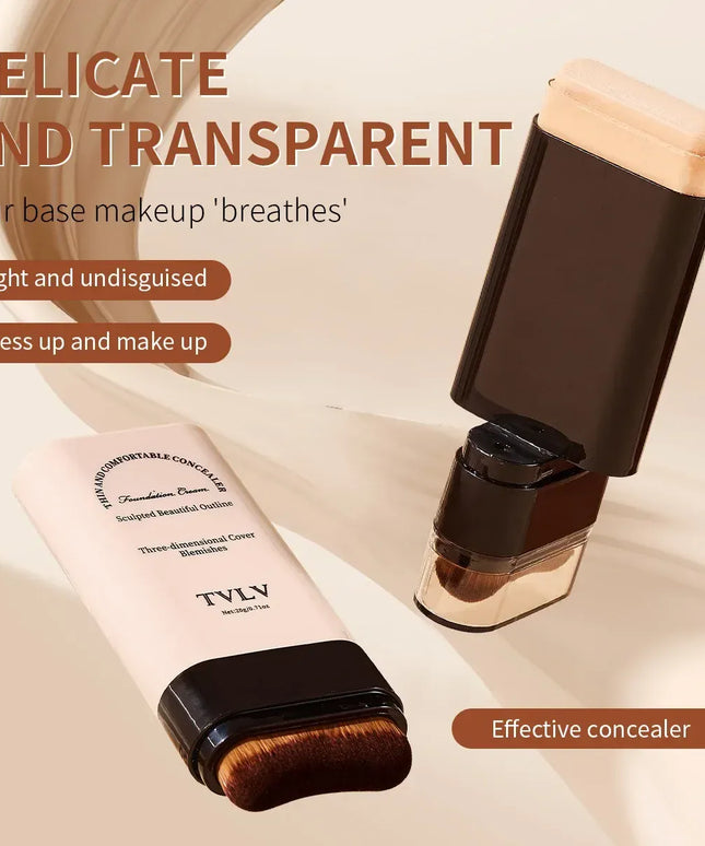 KissICON 💋TVLV Velvet Moist Foundation Stick - LongLasting Concealer