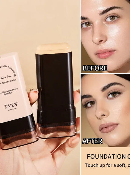 KissICON 💋TVLV Velvet Moist Foundation Stick - LongLasting Concealer