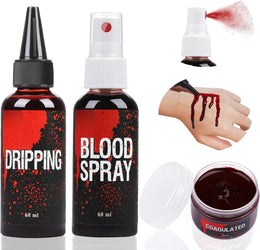 KissICON Ultimate Washable Special Effects Fake Blood Makeup Set