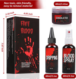 KissICON Ultimate Washable Special Effects Fake Blood Makeup Set