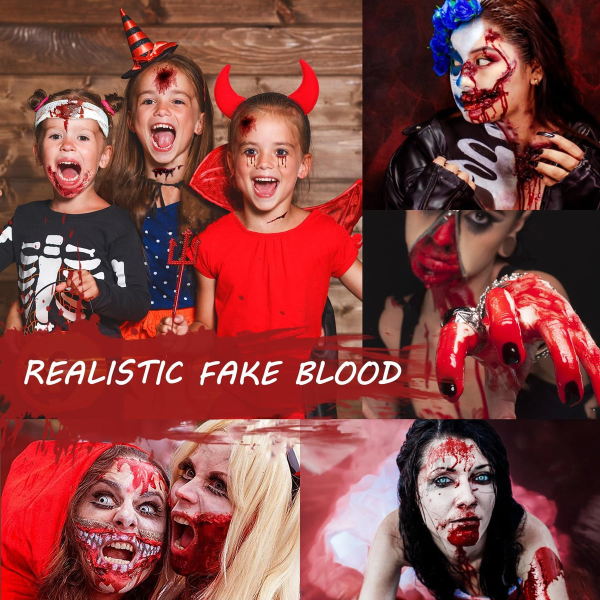 KissICON Ultimate Washable Special Effects Fake Blood Makeup Set