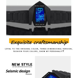 KissICON Unisex Digital Sports Watch - Jet Fighter Timepiece