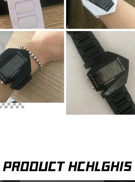 KissICON Unisex Digital Sports Watch - Jet Fighter Timepiece