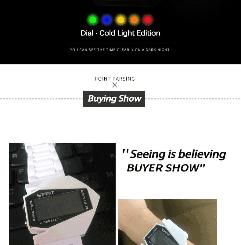 KissICON Unisex Digital Sports Watch - Jet Fighter Timepiece