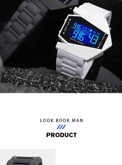 KissICON Unisex Digital Sports Watch - Jet Fighter Timepiece