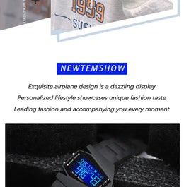 KissICON Unisex Digital Sports Watch - Jet Fighter Timepiece