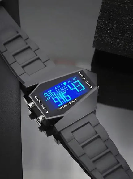 KissICON Unisex Digital Sports Watch - Jet Fighter Timepiece