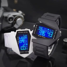 KissICON Unisex Digital Sports Watch - Jet Fighter Timepiece