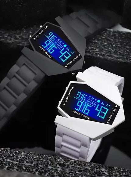 KissICON Unisex Digital Sports Watch - Jet Fighter Timepiece