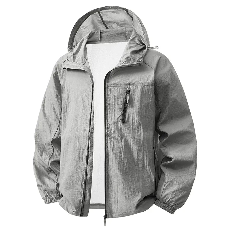 KissICON Unisex Gray / L / China Mainland JNLN Unisex Lightweight AntiUV Summer Windbreaker Jacket