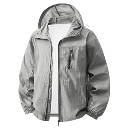 KissICON Unisex Gray / L / China Mainland JNLN Unisex Lightweight AntiUV Summer Windbreaker Jacket
