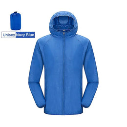 KissICON Unisex Navy Blue / XL Unisex Waterproof Quick Dry Outdoor Hiking Camping Windbreaker Jacket