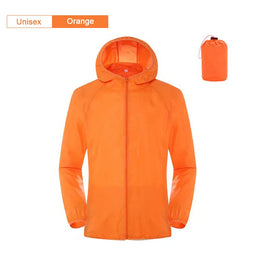 KissICON Unisex-Orange / XXL / China Mainland Waterproof Sun Protection Camping Rain Jacket  Quick Dry Windbreaker