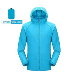 KissICON Unisex Sky Blue / M Unisex Waterproof Quick Dry Outdoor Hiking Camping Windbreaker Jacket