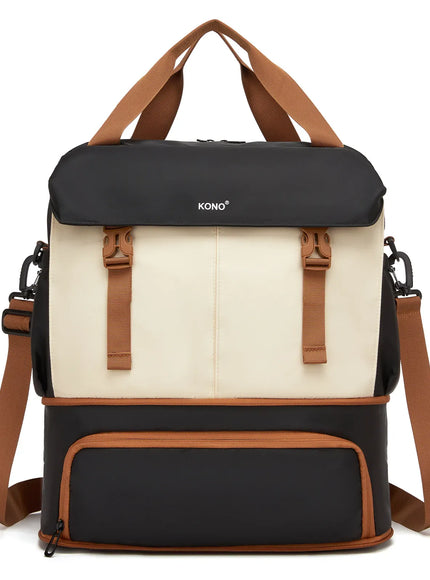 KissICON United Kingdom / Beige KONO Lightweight Travel Duffel Weekender Bag for Any Adventure