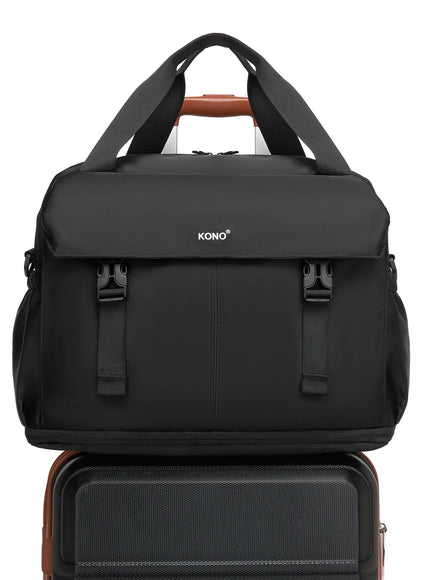 KissICON United Kingdom / black KONO Lightweight Travel Duffel Weekender Bag for Any Adventure