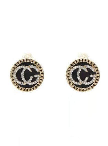 KissICON Earrings United States Elegant Zircon Letter Stud Earrings