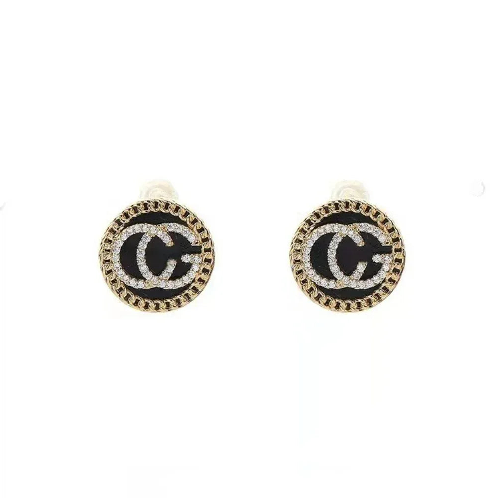 KissICON Earrings United States Elegant Zircon Letter Stud Earrings