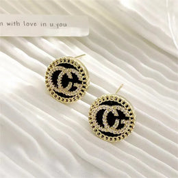KissICON Earrings United States Elegant Zircon Letter Stud Earrings