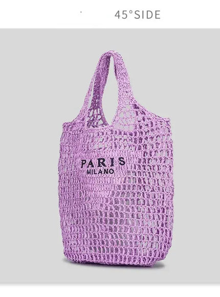 KissICON Urban Women's Handbag – Embroidered Letter Mesh