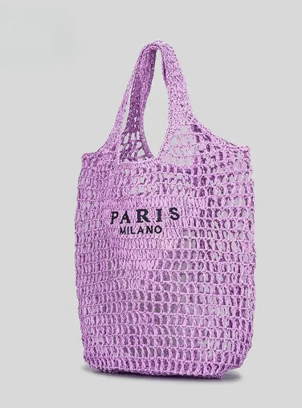KissICON Urban Women's Handbag – Embroidered Letter Mesh