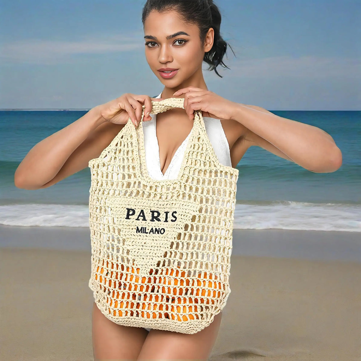 KissICON Urban Women's Handbag – Embroidered Letter Mesh