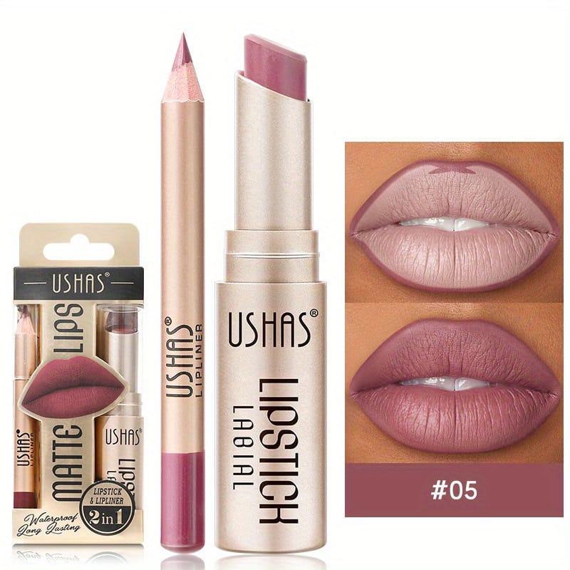 KissICON USHAS Matte Lipstick Set 12 Colors Waterproof Lip