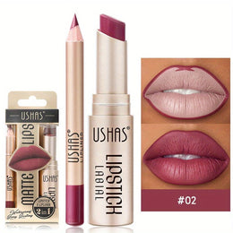 KissICON USHAS Matte Lipstick Set 12 Colors Waterproof Lip
