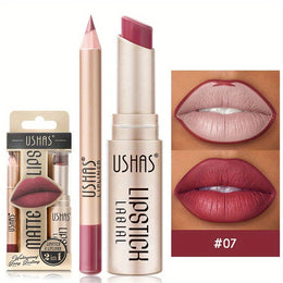 KissICON USHAS Matte Lipstick Set 12 Colors Waterproof Lip