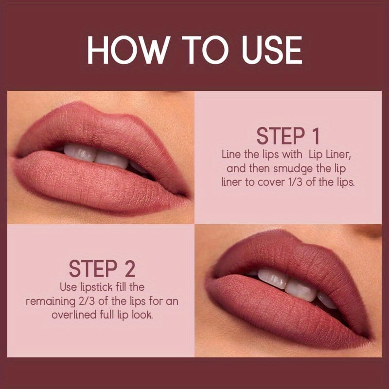 KissICON USHAS Matte Lipstick Set 12 Colors Waterproof Lip