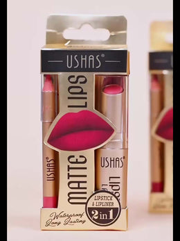 KissICON USHAS Matte Lipstick Set 12 Colors Waterproof Lip