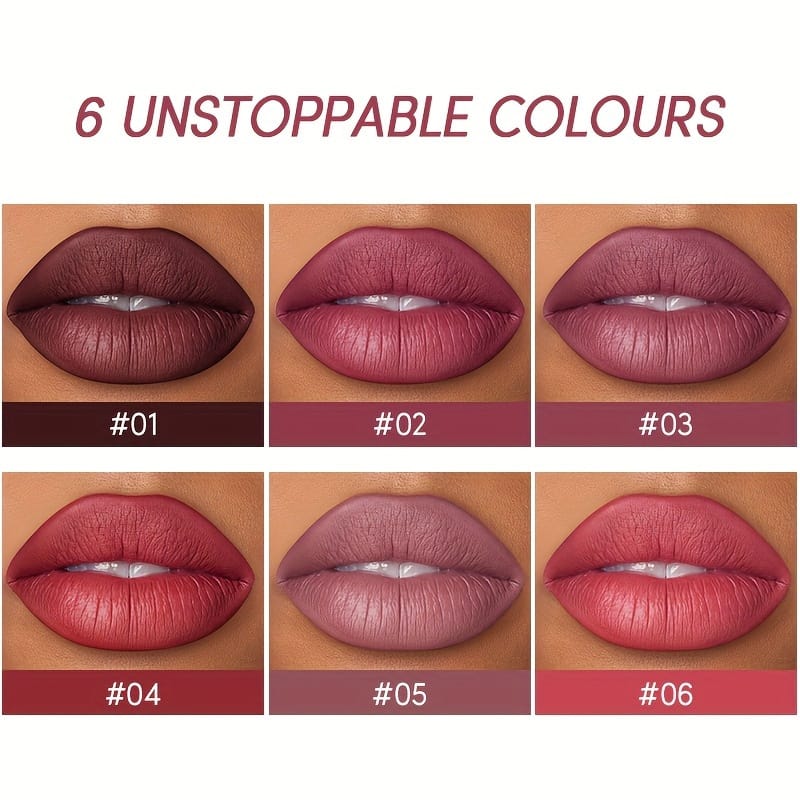 KissICON USHAS Matte Lipstick Set 12 Colors Waterproof Lip