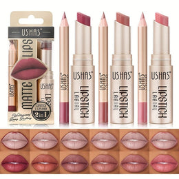 KissICON USHAS Matte Lipstick Set 12 Colors Waterproof Lip