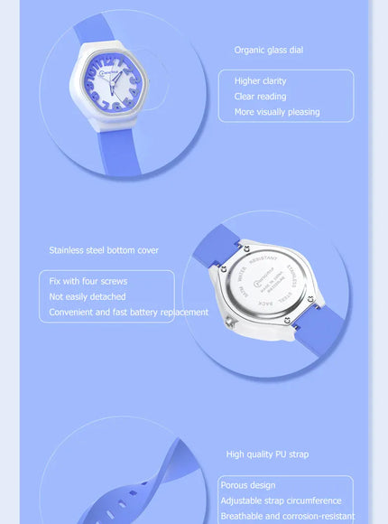 KissICON Uthai C14 Kids Digital Watch Waterproof Quiet For