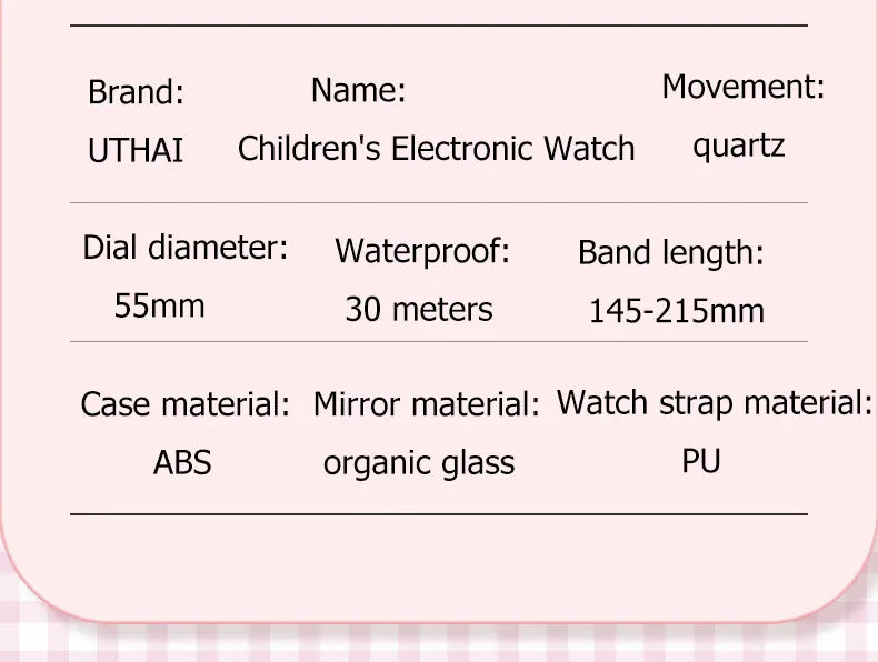 KissICON 💋 Uthai C15 Kids Digital Watch Waterproof -