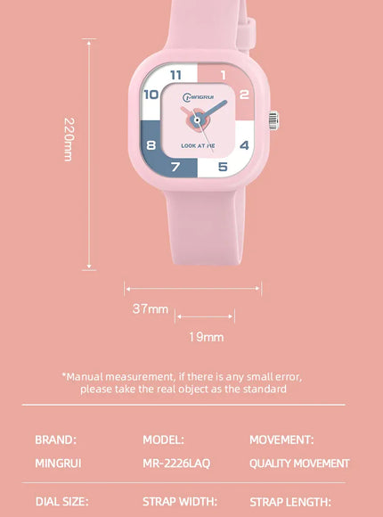 KissICON 💋 UTHAI CA05 Women's Square Watch - 30M