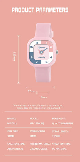 KissICON 💋 UTHAI CA05 Women's Square Watch - 30M