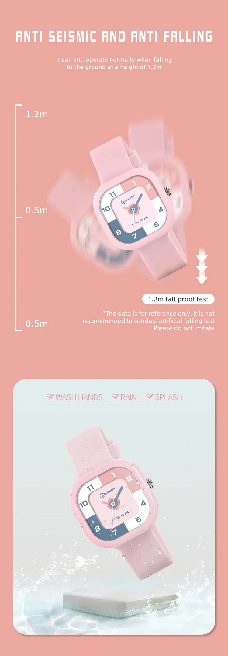 KissICON 💋 UTHAI CA05 Women's Square Watch - 30M