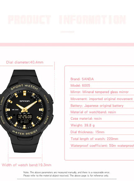 KissICON Uthai CE64 Women Watch - Fashion Outdoor Waterproof