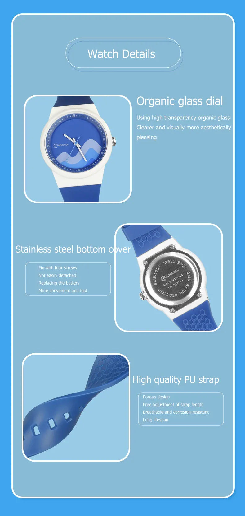 KissICON Uthai GB04 Unicorn Kids Watch - Waterproof Wristwatch