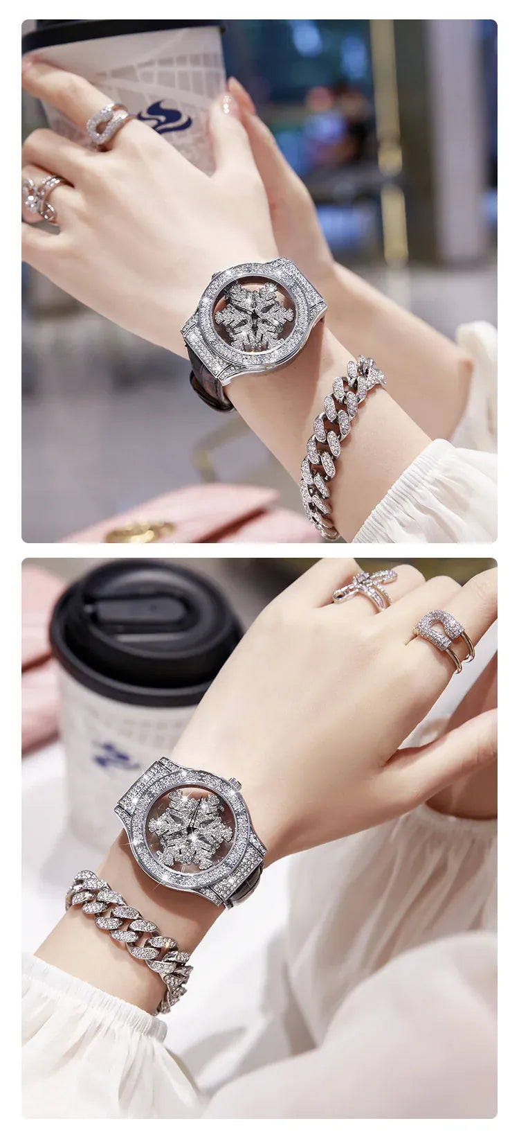 KissICON 💋 UTHAI L58 Watch Womens Leather - 360