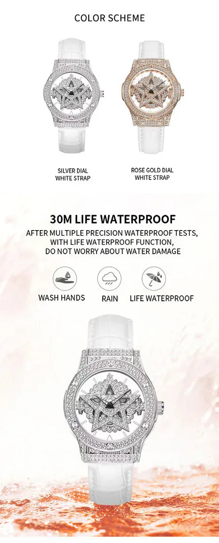 KissICON UTHAI L99 Women Watch 360 Rotation Diamond Luxury