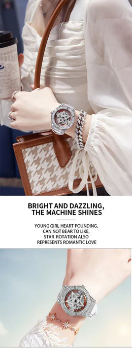 KissICON UTHAI L99 Women Watch 360 Rotation Diamond Luxury