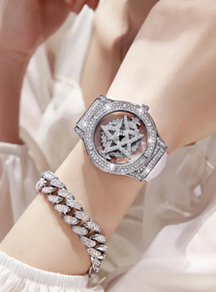 KissICON UTHAI L99 Women Watch 360 Rotation Diamond Luxury