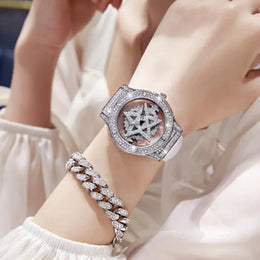 KissICON UTHAI L99 Women Watch 360 Rotation Diamond Luxury