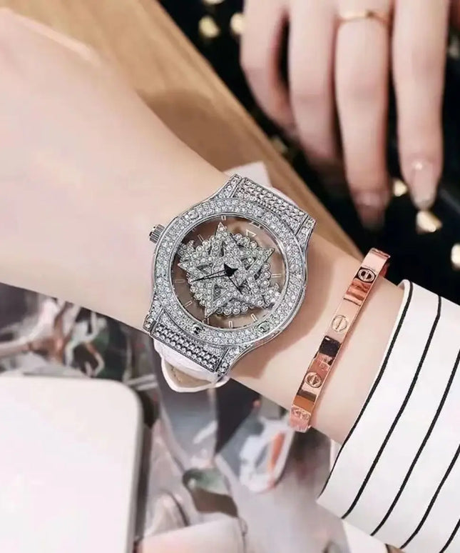 KissICON UTHAI L99 Women Watch 360 Rotation Diamond Luxury